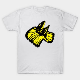 Neon Yellow Frilled-neck Lizard T-Shirt